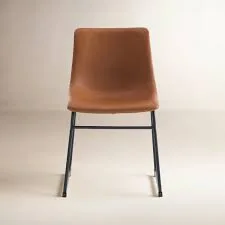 Tan Leather Dining Chair