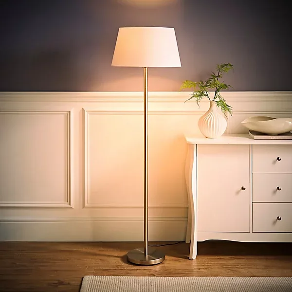 Charles Brushed Chrome Floor Lamp