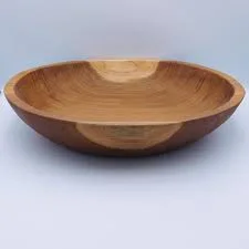 Round Teak Wooden Bowl