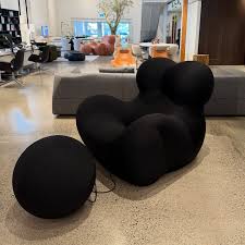 Black Organic Lounge Chair