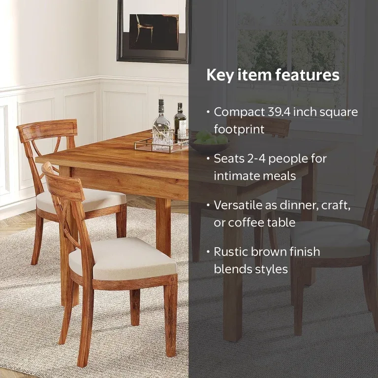 Square Wood Dining Table