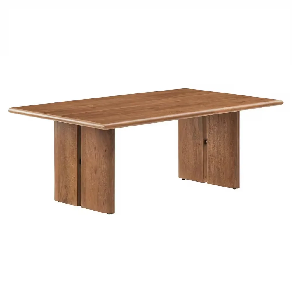 Amistad Rectangular Walnut Wood Coffee Table