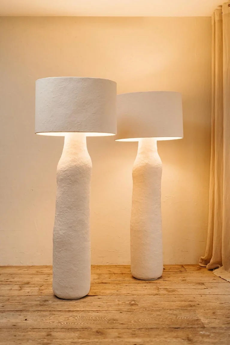 Organic Cream Floor Lamp