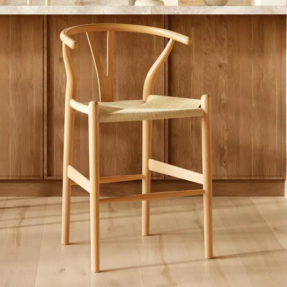 Natural Wood Counter Stool