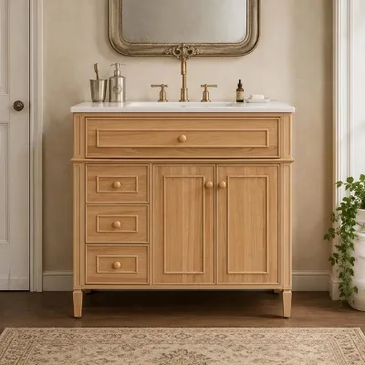 Natural Wood Bathroom Vanity
