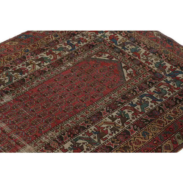Antique Persian Geometric Area Rug
