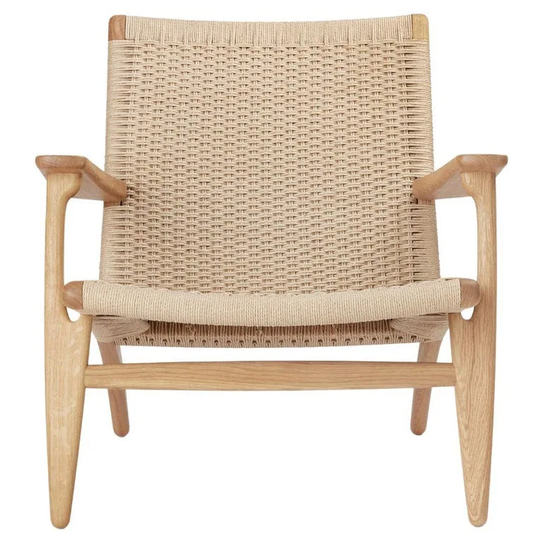 Woven Oak Accent Armchair