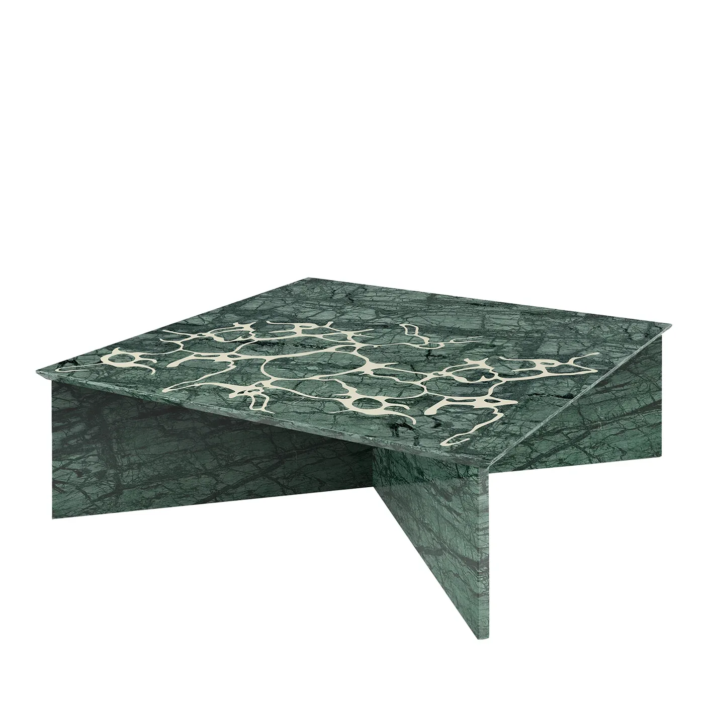Square Green Marble Coffee Table