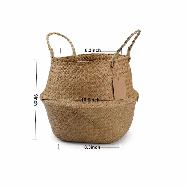 Natural Woven Basket with Handles