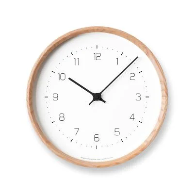 Lemnos NEUT Minimalist Round Wood Wall Clock