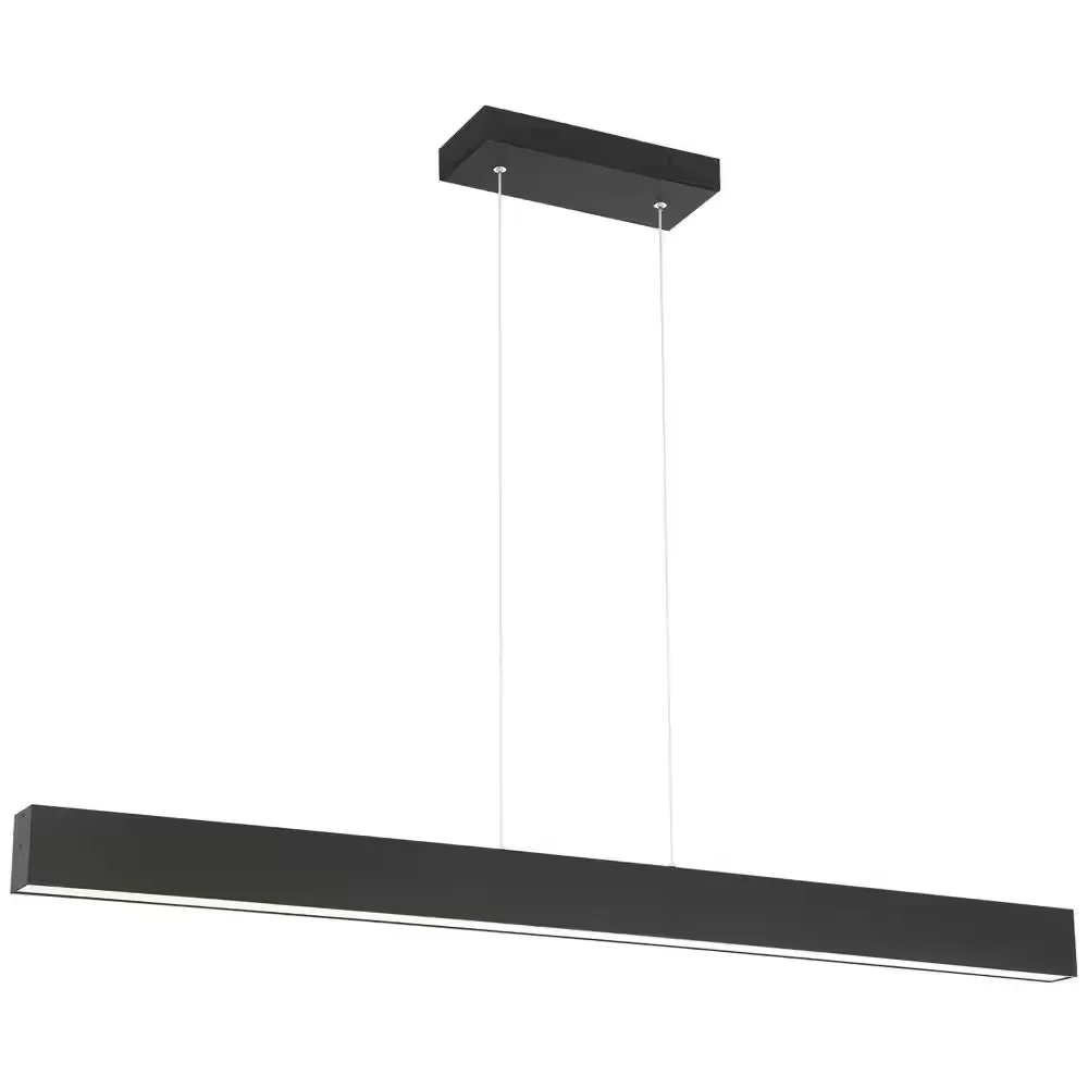 Matte Black Linear Pendant Light