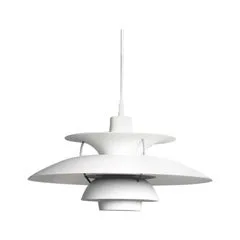 Matte White Metal Pendant Light