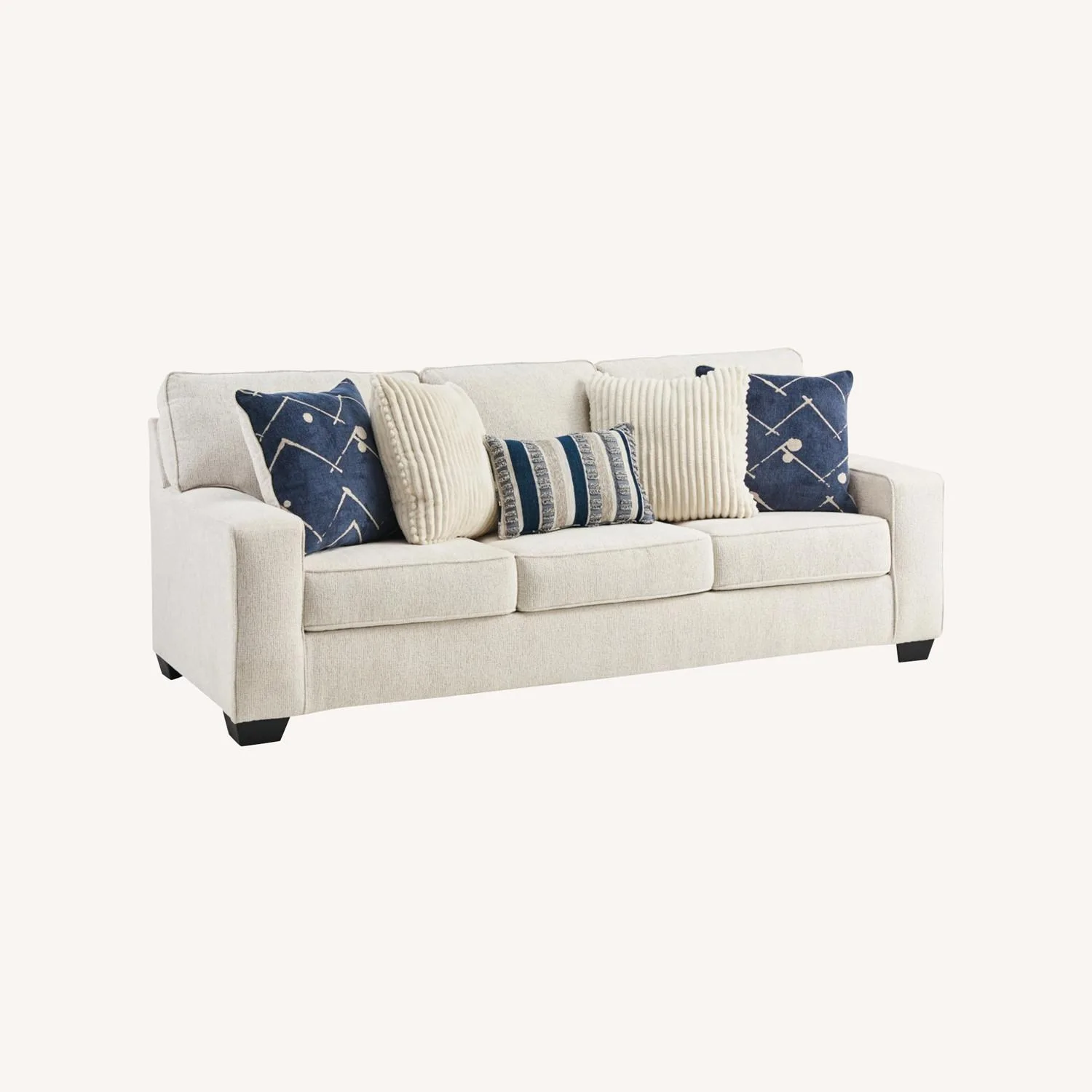 Ashley Furniture White Fabric Sofa