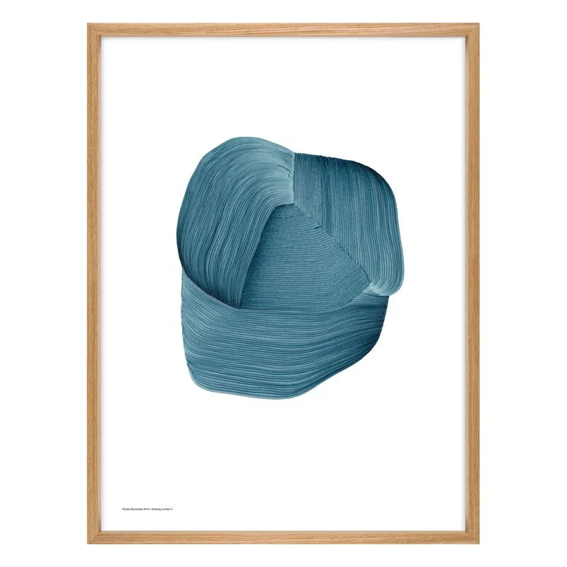 Abstract Blue Framed Wall Art