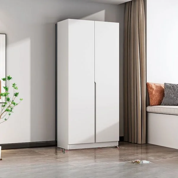 Minimalist White Wardrobe Cabinet