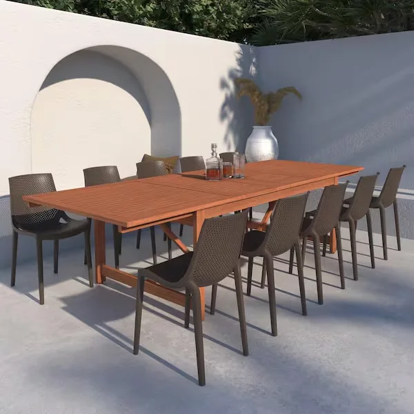 Amazonia Fiji Rectangular Wood Outdoor Dining Table
