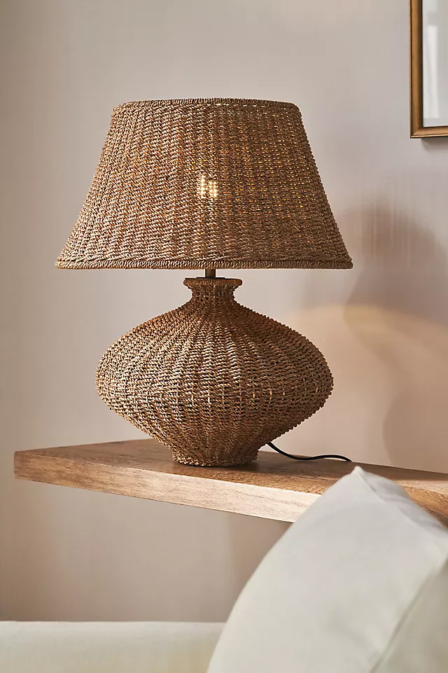 Nette Woven Rattan Table Lamp
