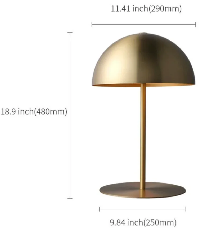 Brushed Gold Dome Table Lamp