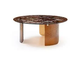 Veneto Round Bronze Glass Coffee Table
