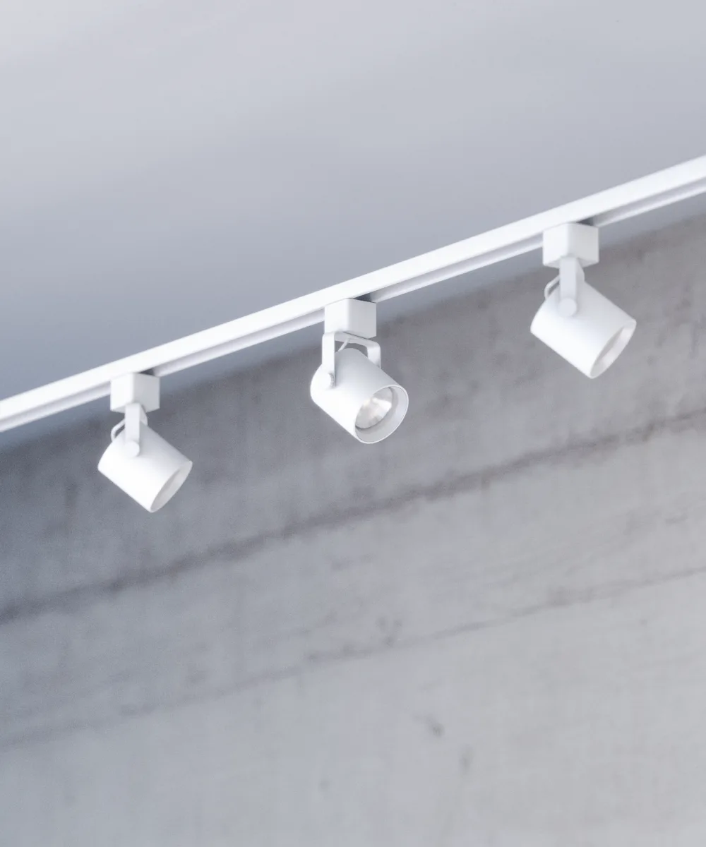 Minimalist White Track Lighting