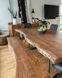 Rustic Wood Live Edge Dining Table