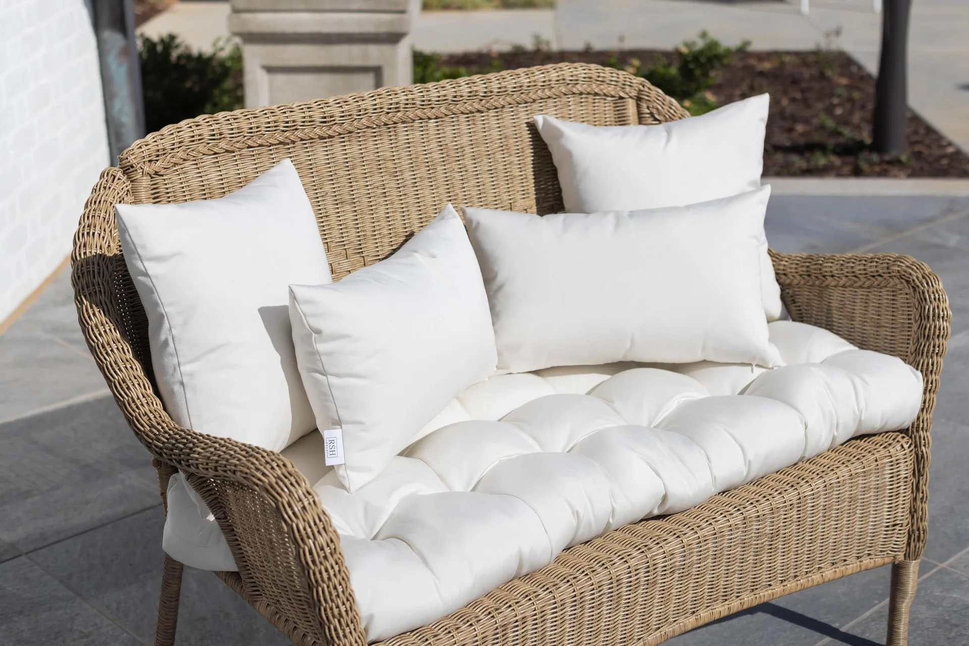RSH Decor Sunbrella Solid White Square Throw Pillow
