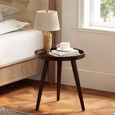 Apicizon Brown Wood Round Side Table