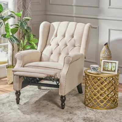 Tufted Wingback Recliner