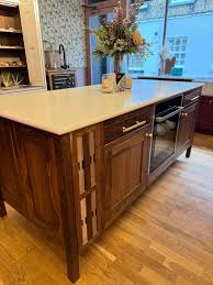 Walnut Wood Kitchen Island