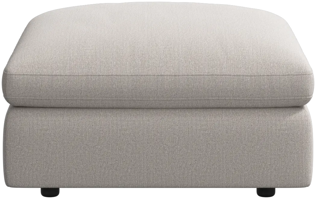 Milano Beige Textured Upholstered Ottoman