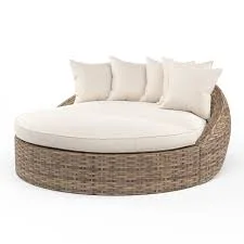 Havana Round Woven Wicker Outdoor Daybed
