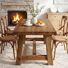 Rustic Solid Wood Rectangular Dining Table