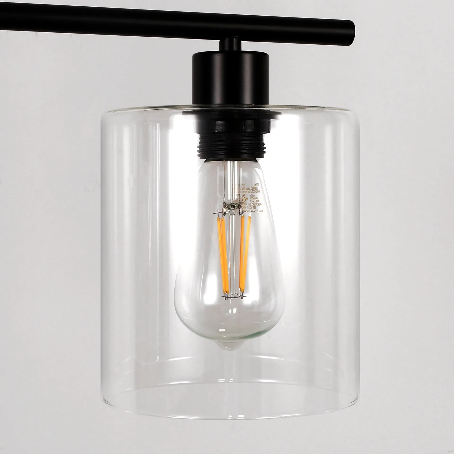 Matte Black Linear Pendant Light