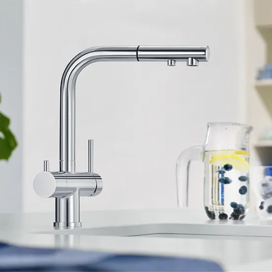 Modern Polished Chrome Kitchen Faucet