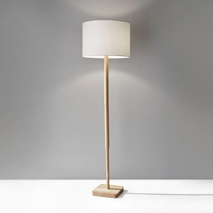 Morton Natural Wood Floor Lamp
