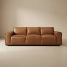 Huntington Tan Leather Sofa