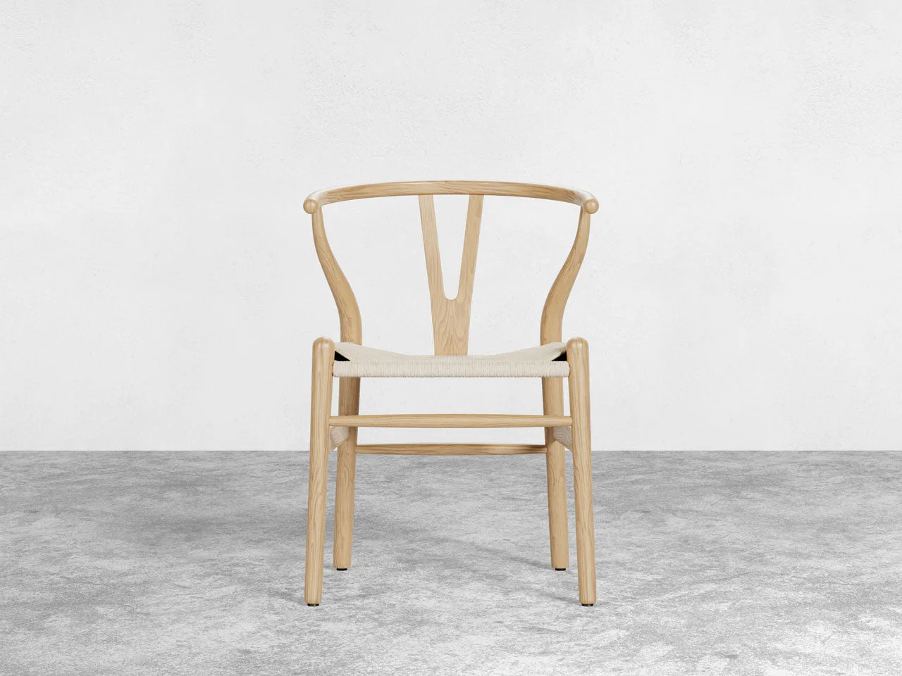 Natural Wood Wishbone Dining Chair