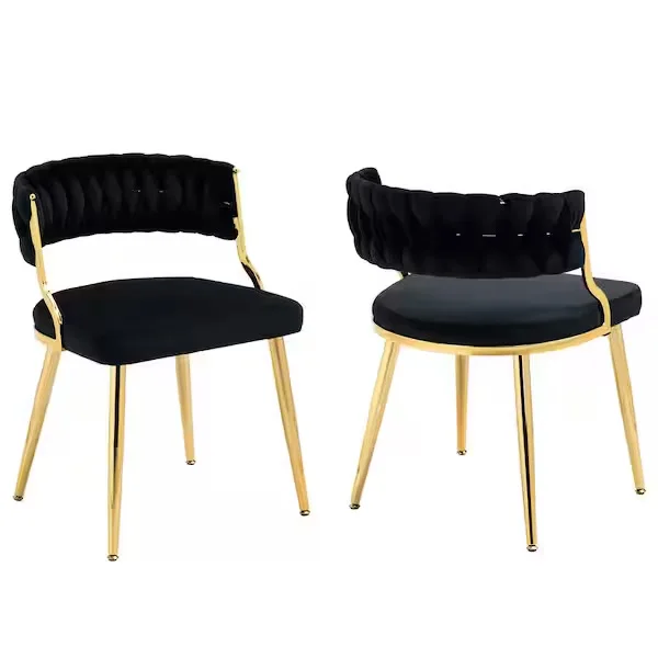 Black Velvet Dining Chair