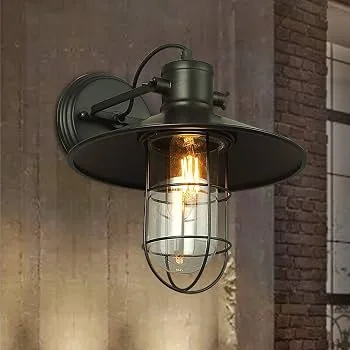 Matte Black Industrial Wall Sconce