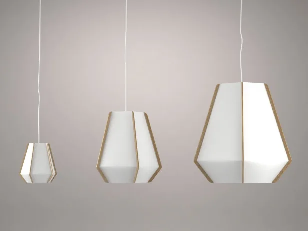 Lullaby White and Wood Pendant Light