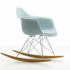 Eames RAR Blue Molded Shell Rocking Chair