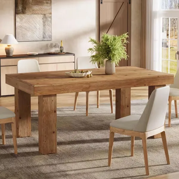 Rectangular Solid Wood Dining Table