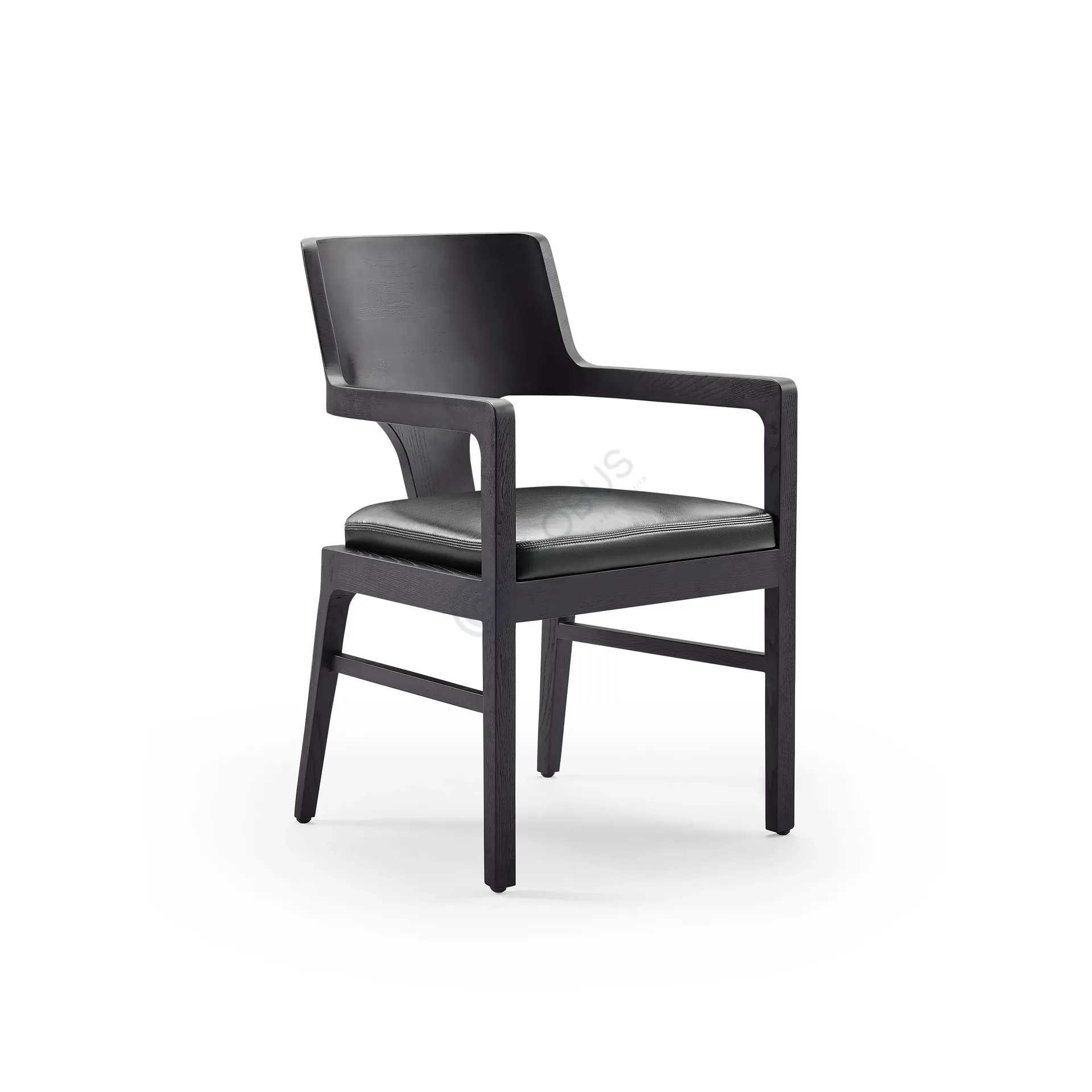 Watsoneville Black Wood Dining Chair
