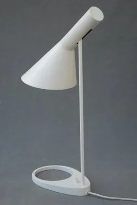 AJ Table Lamp White Metal Conical Table Lamp