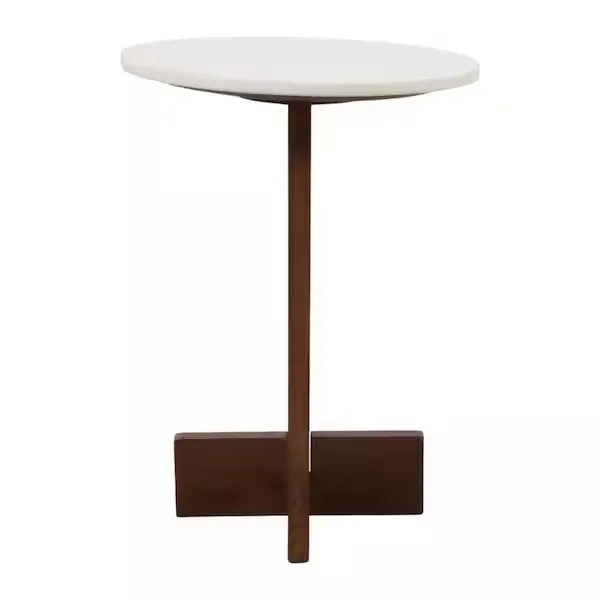 Round Marble Top Side Table
