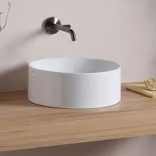 Scarabeo Round White Ceramic Vessel Sink
