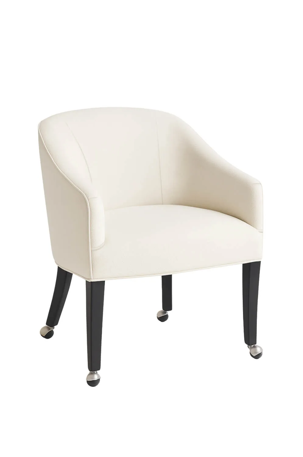 Barrel Cream Upholstered Dining Chair