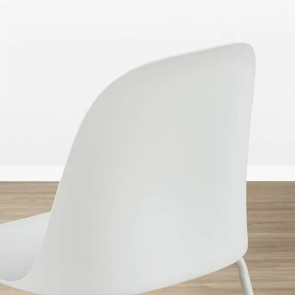 Modern White Plastic Dining Chair