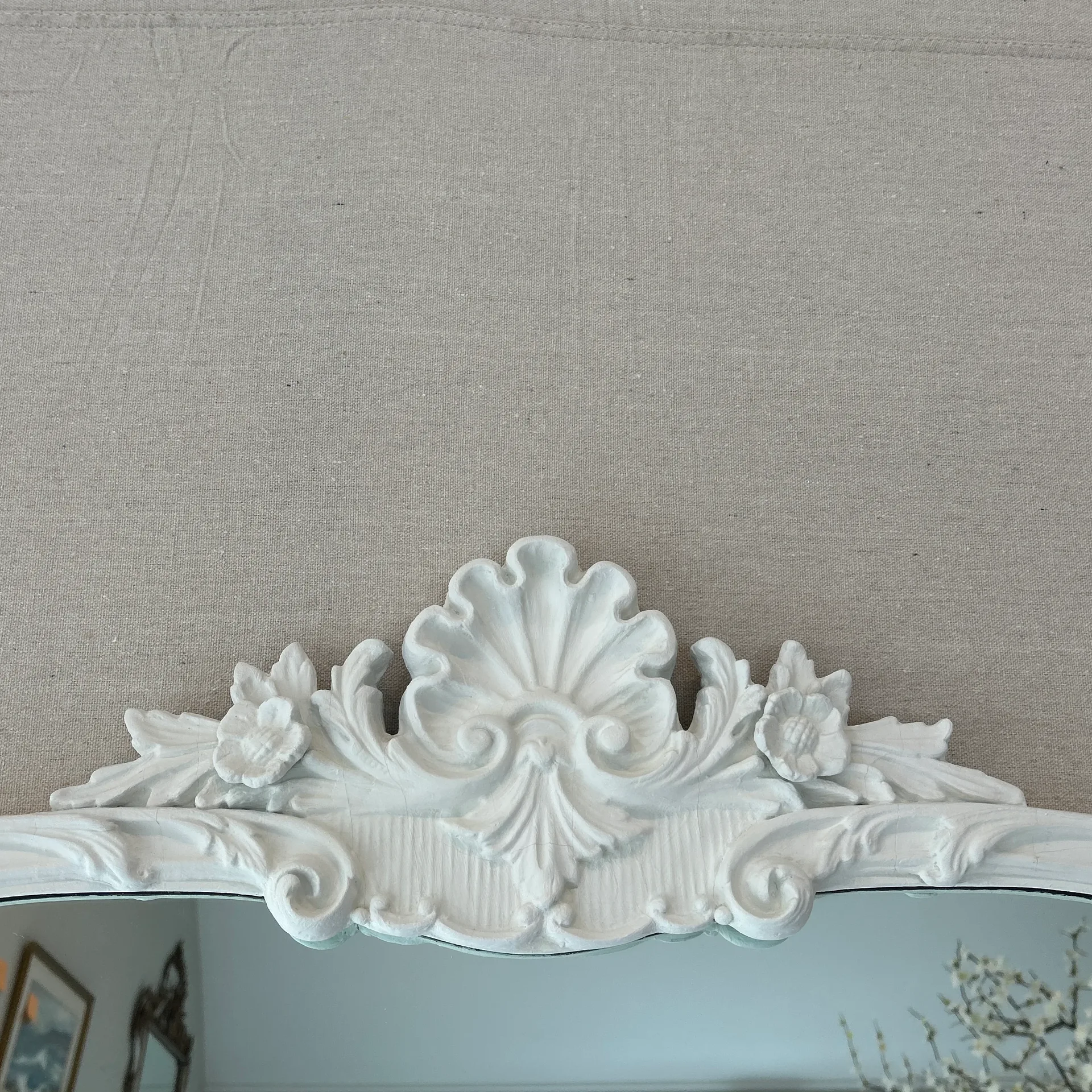 White Ornate Wall Mirror