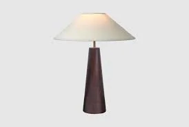 Oak Wood Tapered Table Lamp